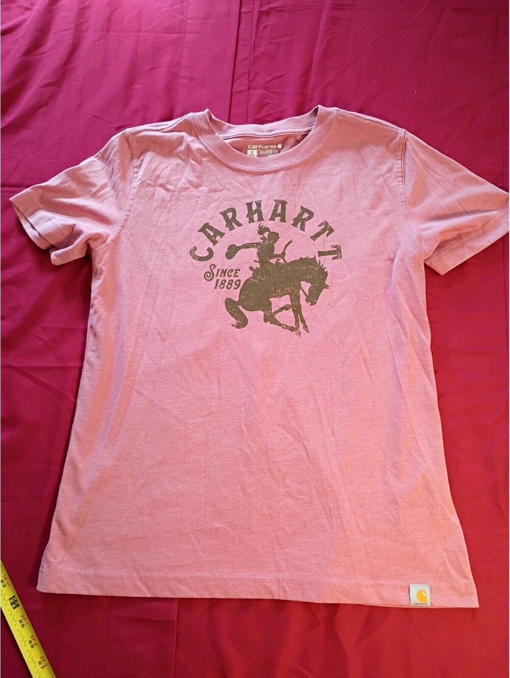 Carhartt Relaxed Fit Pink Graphic T-Shirt Size S